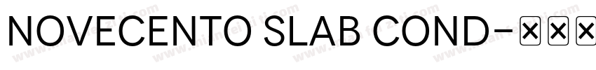 Novecento slab cond字体转换